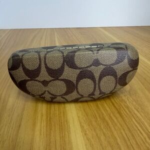 Coach Signature C Monogram Hard Shell Eyeglass Sunglass Case Luxury
